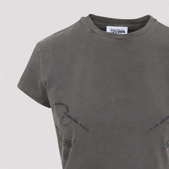  장 폴 고티에 반팔 티셔츠 니들리스 티셔츠 다크 그레이 - JEAN PAUL GAULTIER
