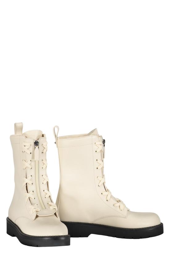  발렌티노 가라바니 부츠 가죽 레이스업  아이보리 - VALENTINO GARAVANI