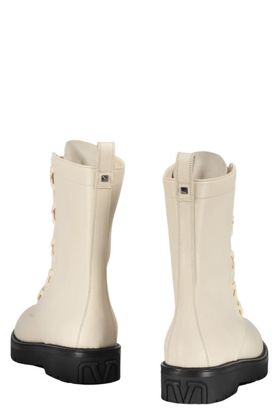  발렌티노 가라바니 부츠 가죽 레이스업  아이보리 - VALENTINO GARAVANI
