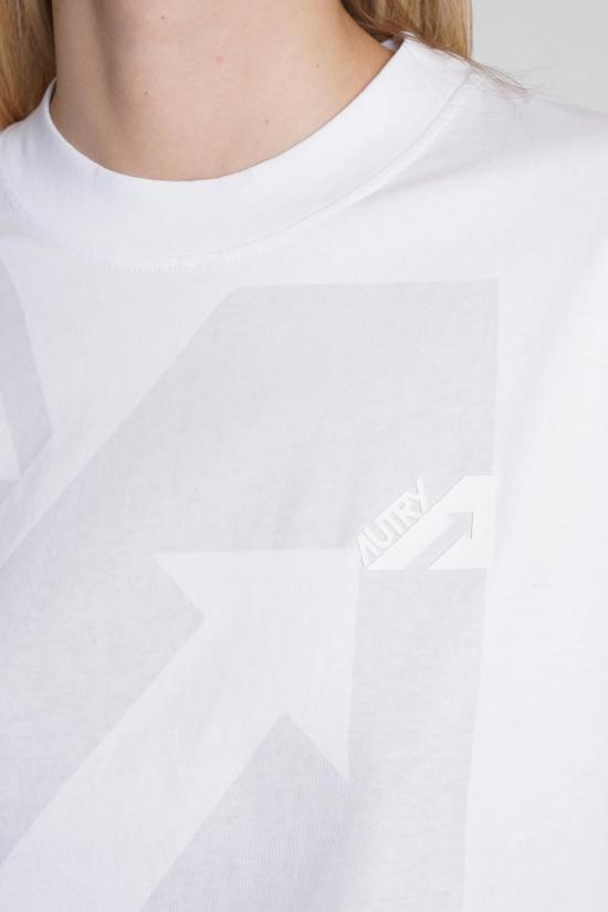  오트리 반팔 티셔츠 티셔츠 화이트 코튼 티셔츠 화이트 - AUTRY