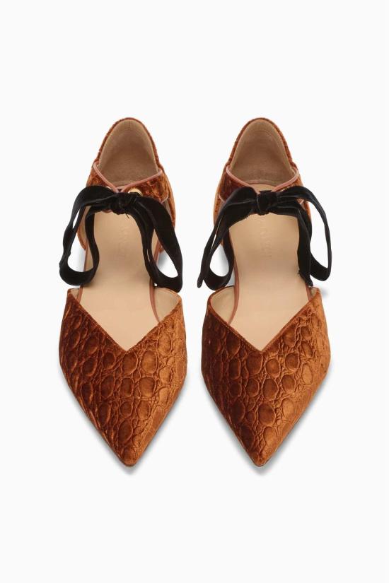  울라 존슨 플랫 슈즈 코리나 아이렛 플랫 시에라 - ULLA JOHNSON