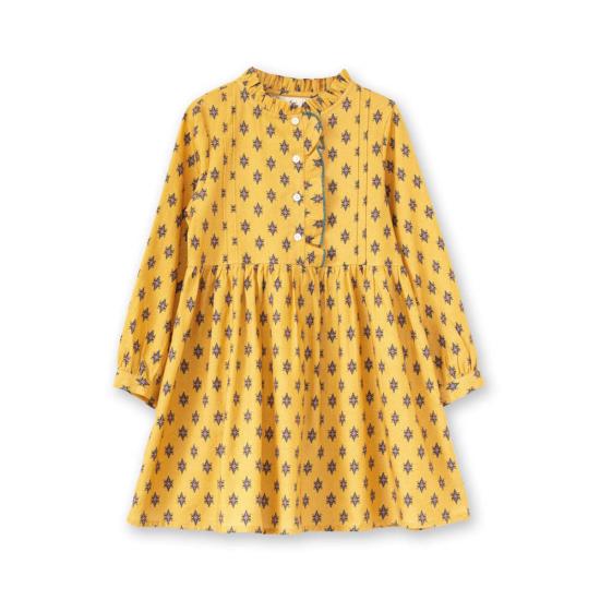  [키즈] Beet World 원피스 키즈 비트 월드 앞 프릴 긴팔 드레스 (노란색/핑크색) - OTHER BRANDS