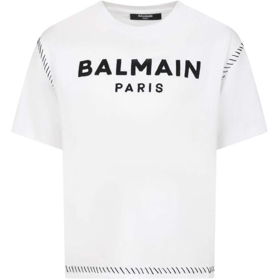  [키즈] 발망 트레이닝 상의 로고 아동용 티셔츠 (화이트)