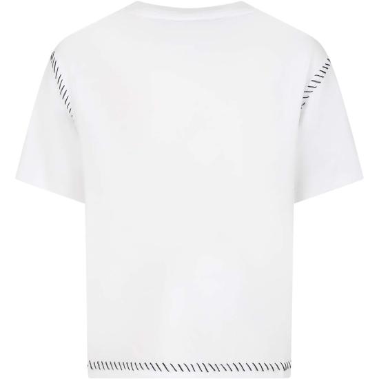  [키즈] 발망 트레이닝 상의 로고 아동용 티셔츠 (화이트) - BALMAIN