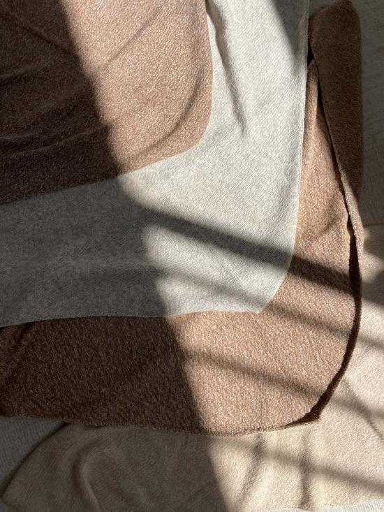  해피 프렌치 갱 머플러/스카프 핸드룸 무염색 알파카 로레트 숄 브라운 - HAPPY FRENCH GANG