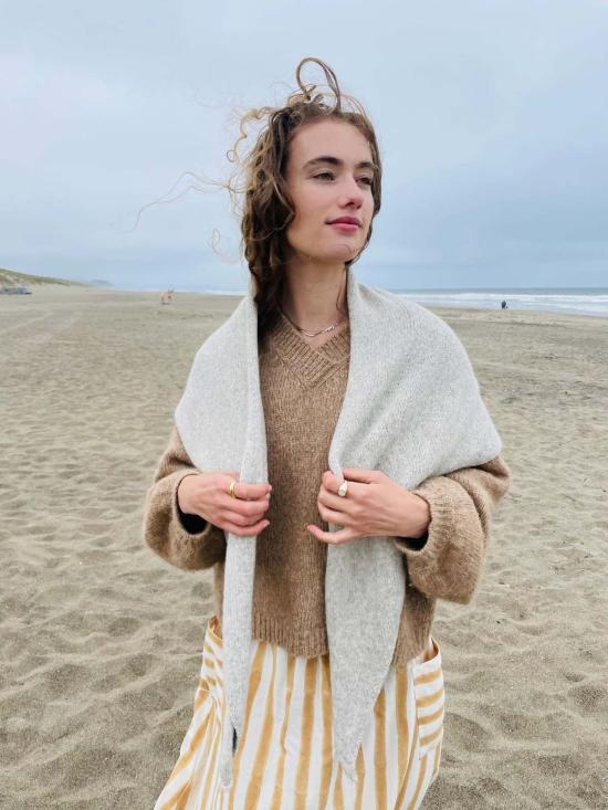  Happy French Gang 머플러/스카프 해피 프렌치 갱 핸드룸 무염색 알파카 로레트 숄 브라운 - OTHER BRANDS