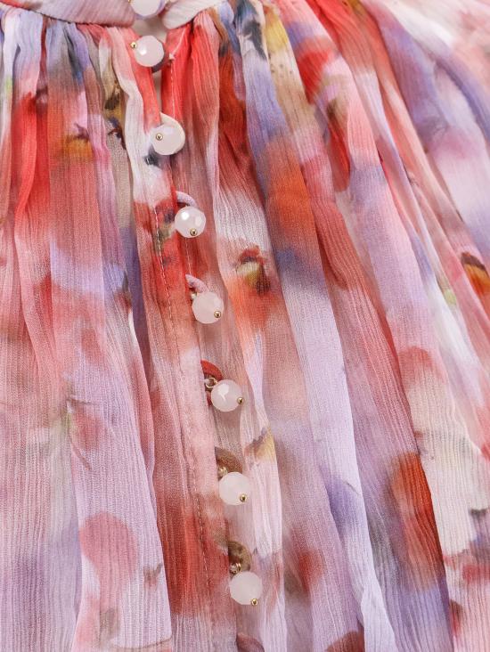  짐머만 블라우스 프린트 비스코스 셔츠 핑크 - ZIMMERMANN