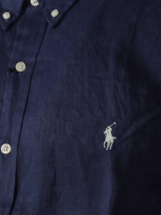  랄프 로렌 데님 셔츠 린넨 셔츠 블루 - RALPH LAUREN