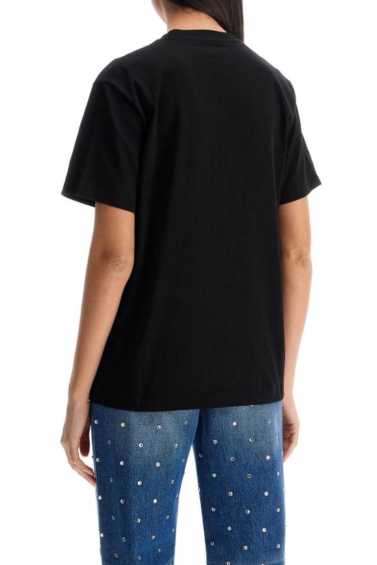  베르사체 반팔 티셔츠 메두사 자수 티셔츠 네로 - VERSACE