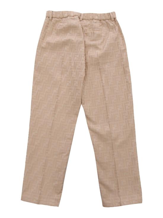  [키즈] 펜디 트레이닝/조거 팬츠 키즈 FF 자카드  베이지 - FENDI