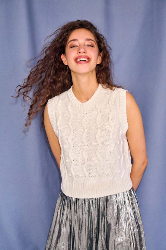  지지 니트웨어 베스트 버블 - GIGI KNITWEAR