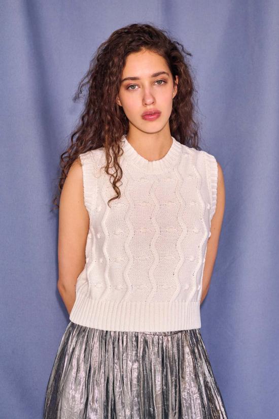  지지 니트웨어 베스트 버블 - GIGI KNITWEAR