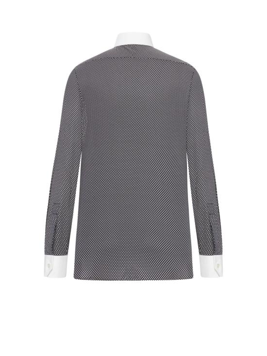  톰포드 긴팔 셔츠 톰 포드 마이크로판타지 코튼  블랙&화이트 - TOMFORD