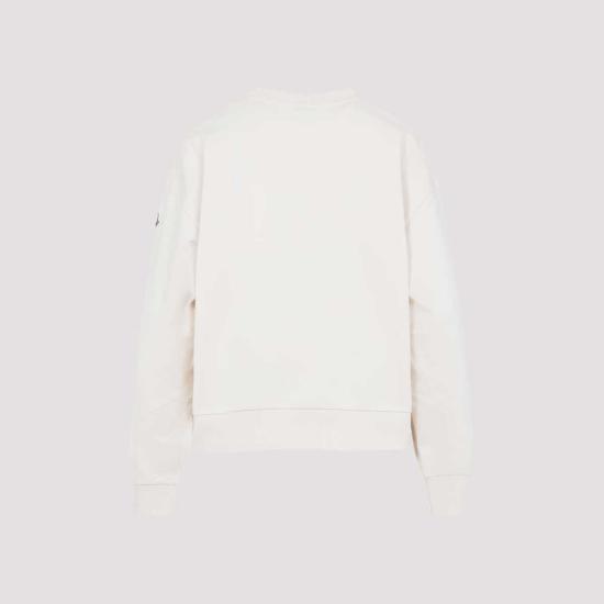  몽클레어 스웨터 코튼 스웨트셔츠 내추럴 - MONCLER