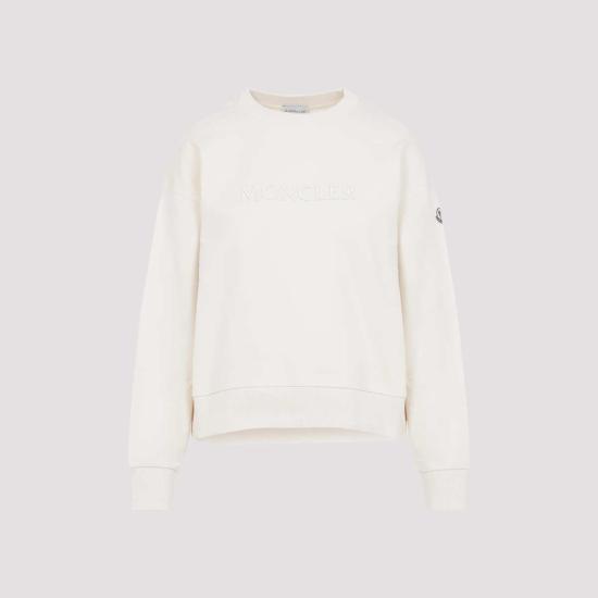 몽클레어 스웨터 코튼 스웨트셔츠 내추럴