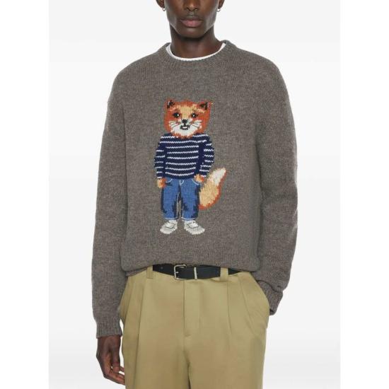  메종키츠네 스웨터 메종 키츠네  그레이 - MAISON KITSUNE