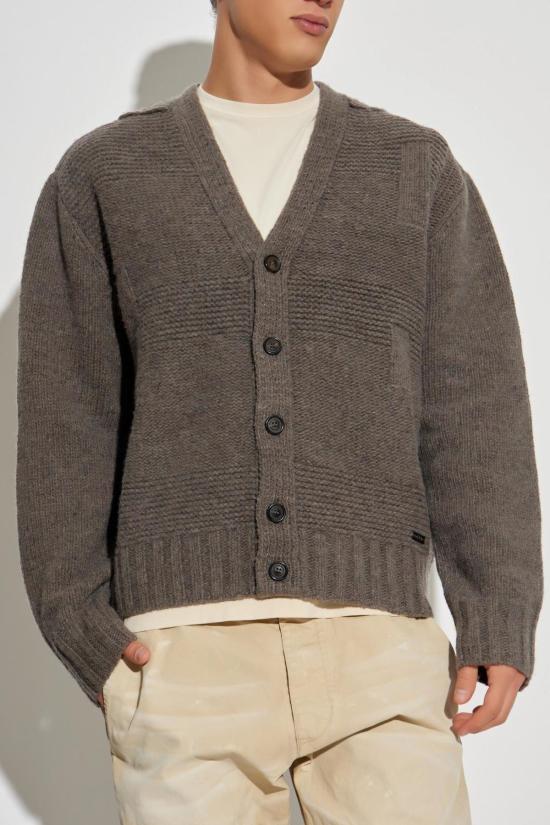  디스퀘어드2 가디건 Dsquared2 울  브라운 - DSQUARED2