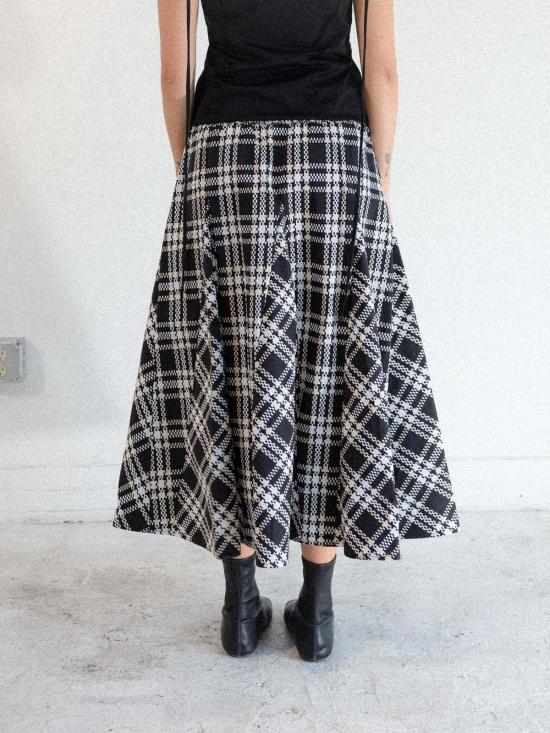  케이코 미디 스커트 Kk Co 플래드 피크 스커트 - KKCO