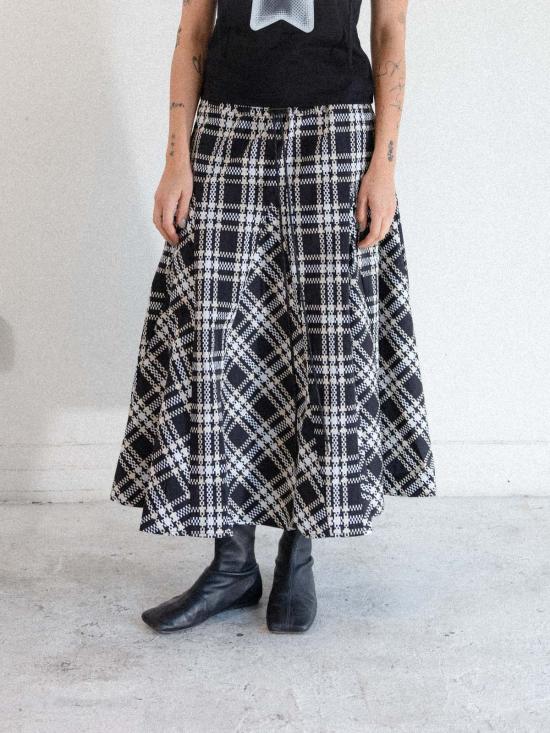  케이코 미디 스커트 Kk Co 플래드 피크 스커트