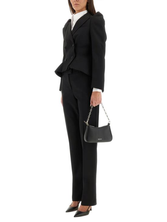  알렉산더 맥퀸 스트레이트 팬츠 울 개버딘 테일러드  블랙 - ALEXANDER MCQUEEN