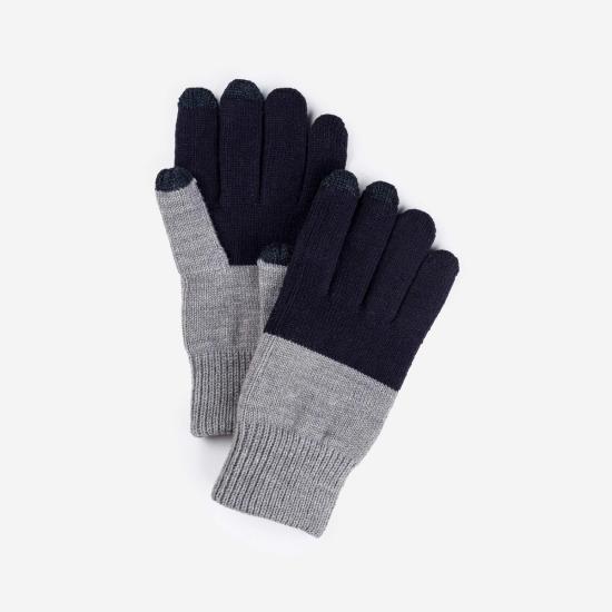  VERLOOP | knits 장갑 Verloop | 니트 XL 컬러블록 터치스크린  블랙/그레이