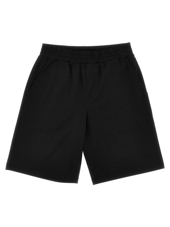  [키즈] 몽클레어 쇼츠/버뮤다 몽클레르 로고 패치 아동용 버뮤다 반바지 블랙