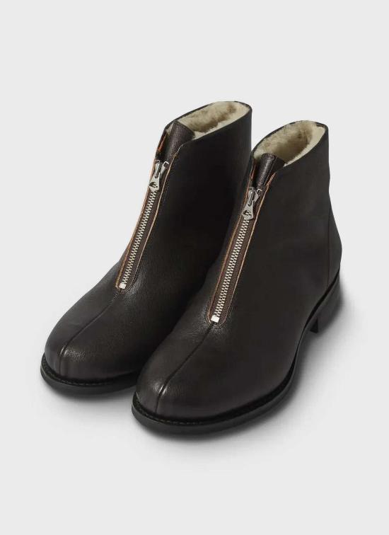  Phigvel Makers & Co. 부츠 피그벨 메이커스 앤 코. 무통 안감 에비에이터 지퍼  빈티지 블랙