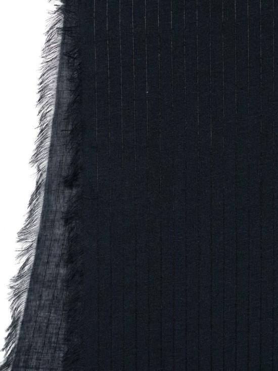  파비아나 필리피 머플러/스카프 스트라이프 프린지 트리밍 스카프 블루 - FABIANA FILIPPI