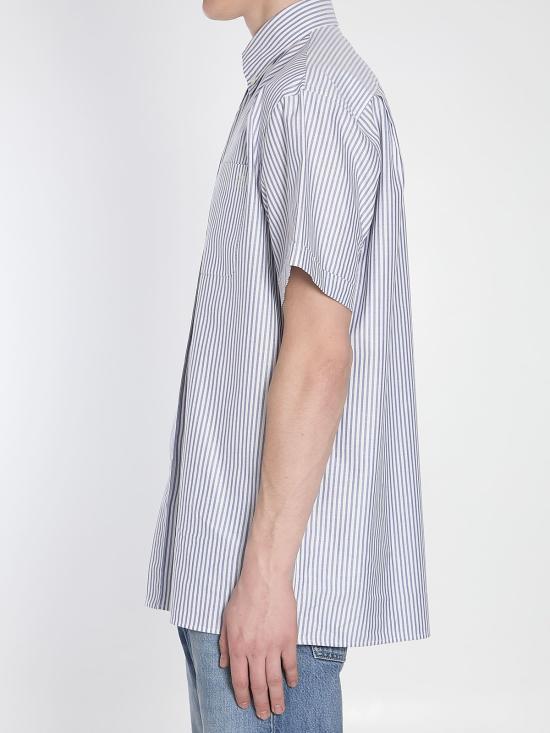  발렌티노 가라바니 반팔 셔츠 스트라이프  라이트 블루 - VALENTINO GARAVANI