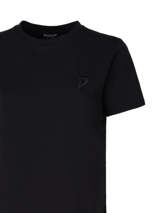  돈답 반팔 티셔츠 돈덥 코튼 티셔츠 블랙 - DONDUP