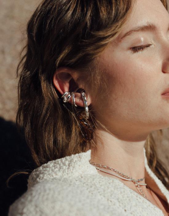  클레드 이어링 락 이어 커프 - CLED