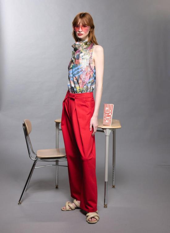  Meg 블라우스 메그 반다나 파이트 라이크 어 걸 프린트 탑 - OTHER BRANDS