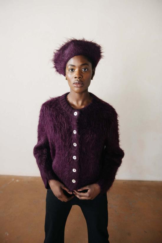  마리아 스탠리 가디건 브러시드 카디 잼 - MARIA STANLEY