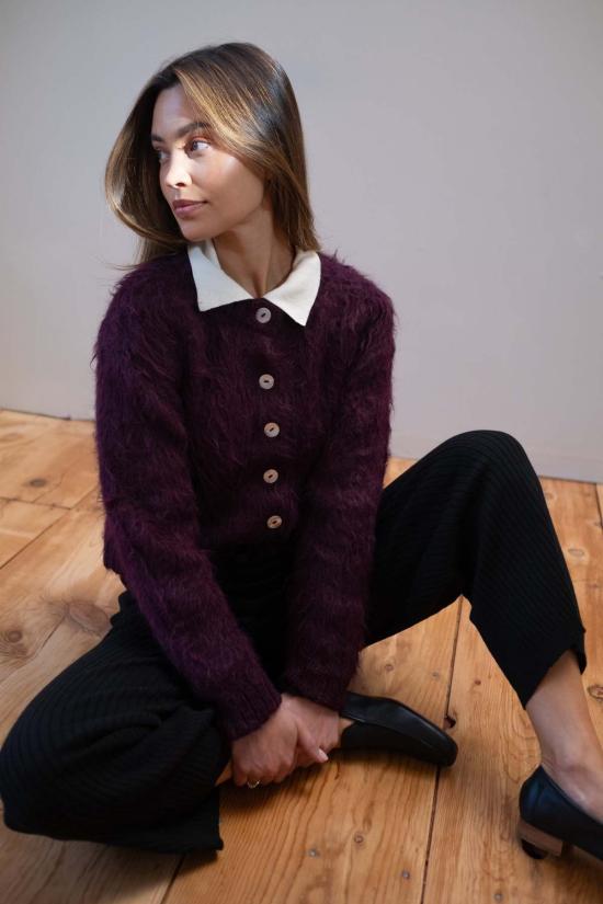  마리아 스탠리 가디건 브러시드 카디 잼 - MARIA STANLEY