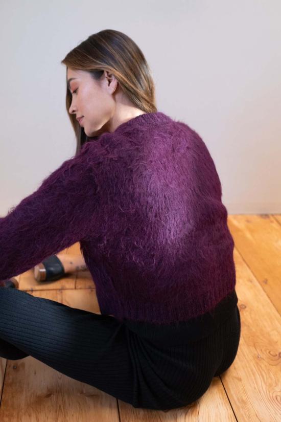  마리아 스탠리 가디건 브러시드 카디 잼 - MARIA STANLEY