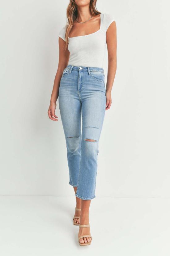  저스트 블랙 데님 데님 팬츠 더 새터데이 스트레이트 - JUST BLACK DENIM