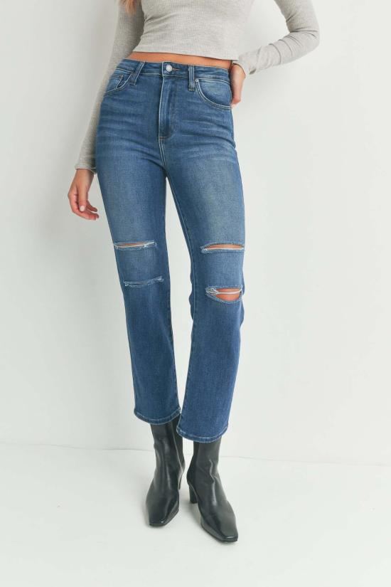  저스트 블랙 데님 데님 팬츠 더 새터데이 스트레이트