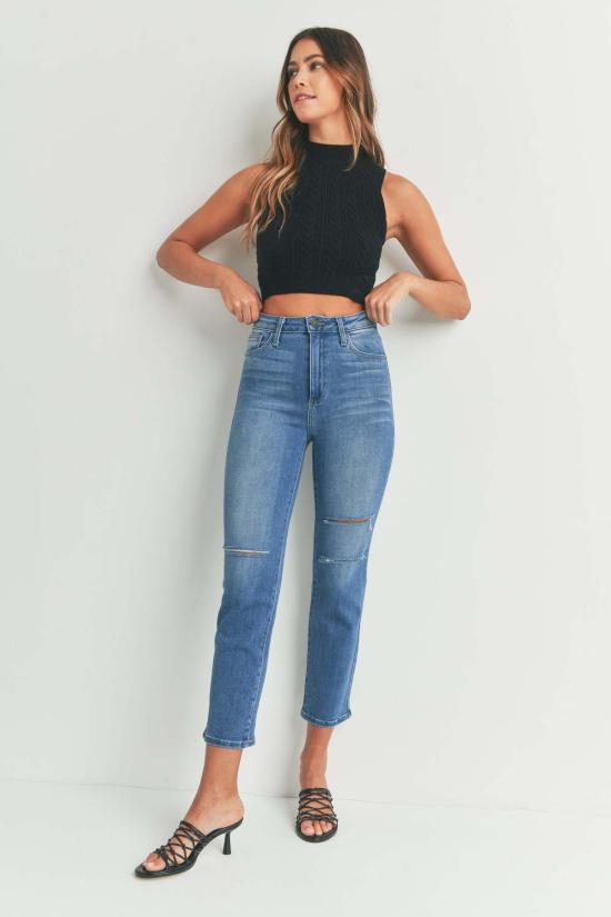  저스트 블랙 데님 데님 팬츠 더 새터데이 스트레이트 - JUST BLACK DENIM