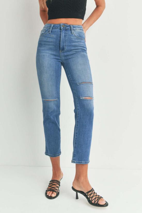  저스트 블랙 데님 데님 팬츠 더 새터데이 스트레이트 - JUST BLACK DENIM