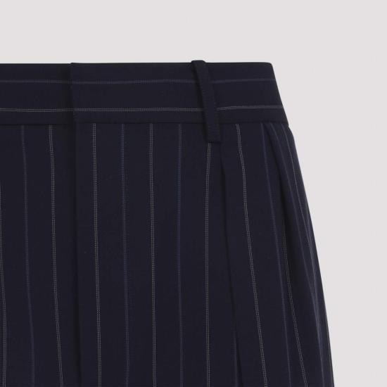  랄프 로렌 스트레이트 팬츠 조디 플리츠 팬츠 아이콘 네이비 - RALPH LAUREN