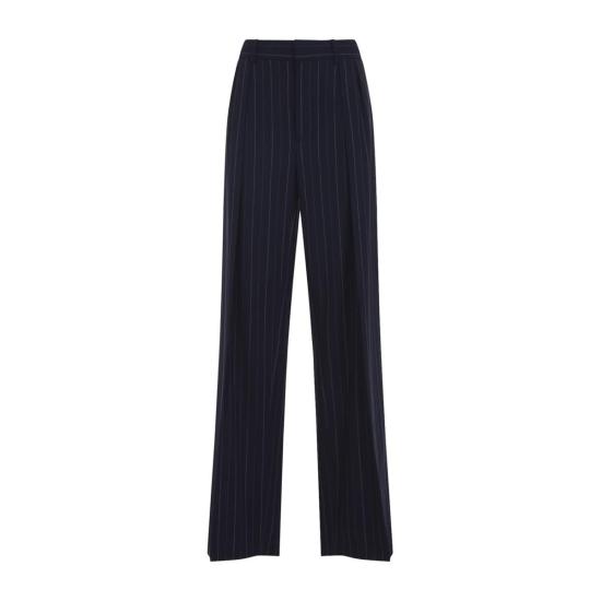  랄프 로렌 스트레이트 팬츠 조디 플리츠 팬츠 아이콘 네이비 - RALPH LAUREN