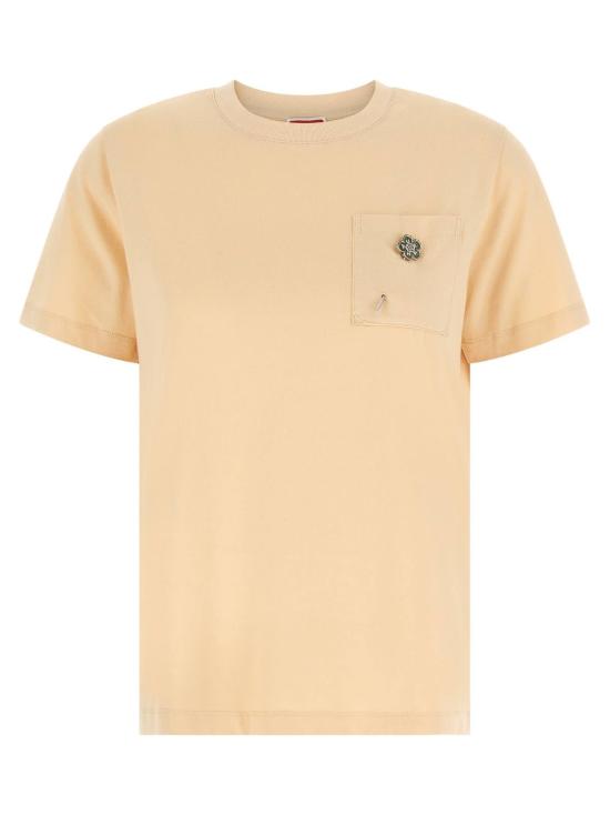  겐조 반팔 티셔츠 보케 플라워 티셔츠 핑크