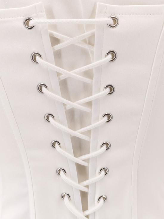  발렌시아가 셔츠 코튼 블렌드 코르셋 셔츠 화이트 - BALENCIAGA