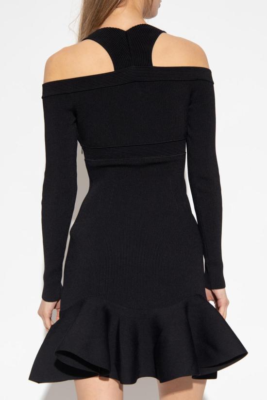  알렉산더 맥퀸 숏 원피스 골지 드레스 - ALEXANDER MCQUEEN