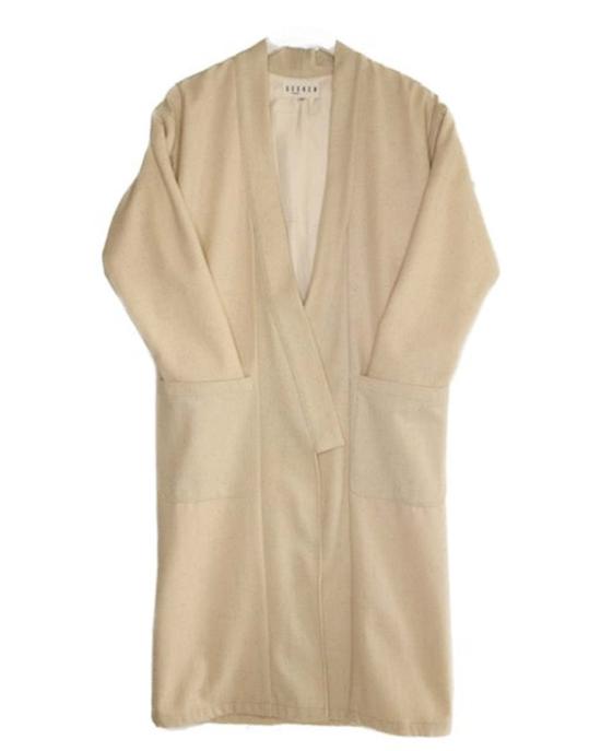  시커 트렌치 코트 울 기모노 코트 - SEEKER