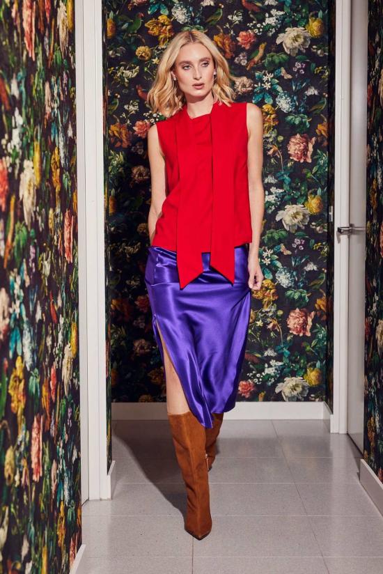  Lindsay Nicholas New York 블라우스 린지 니콜라스 뉴욕 보우  레드 - OTHER BRANDS