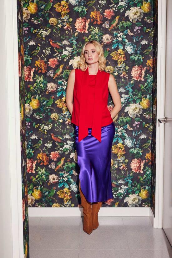  Lindsay Nicholas New York 블라우스 린지 니콜라스 뉴욕 보우  레드 - OTHER BRANDS