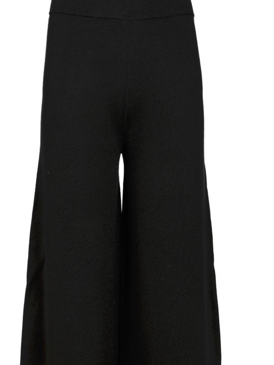  막스마라 스트레이트 팬츠 울 얀 팬츠 블랙 - MAX MARA