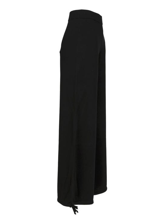  막스마라 스트레이트 팬츠 울 얀 팬츠 블랙 - MAX MARA