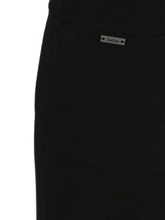  막스마라 스트레이트 팬츠 울 얀 팬츠 블랙 - MAX MARA